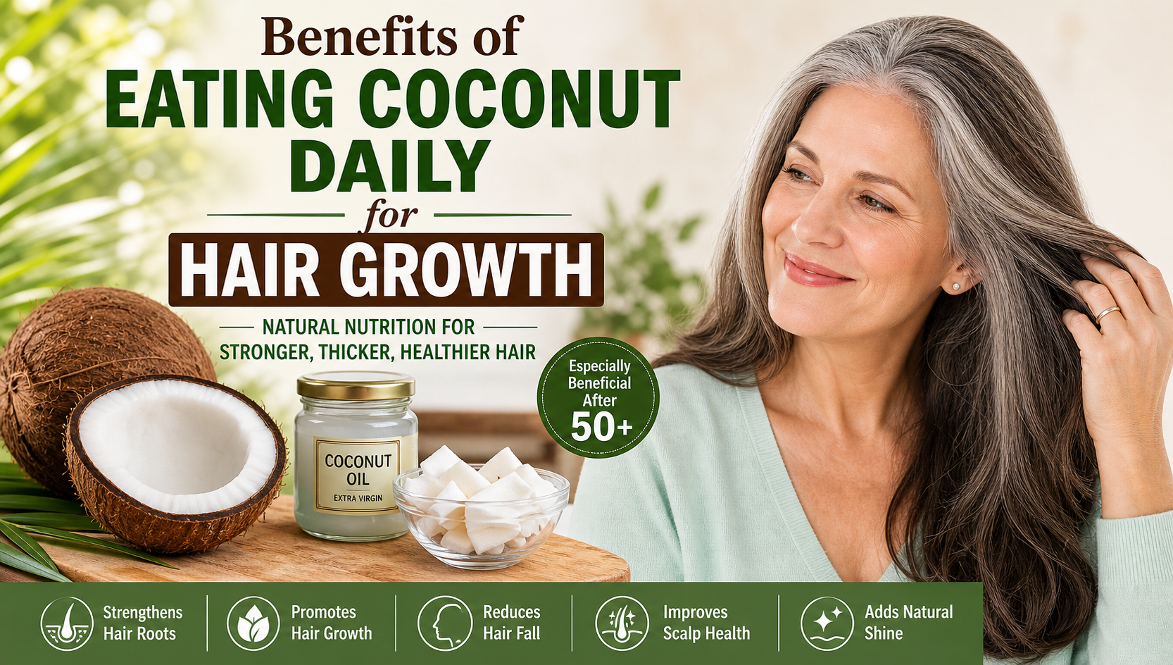 Benefits of Eating Coconut Daily for Hair Growth After 50