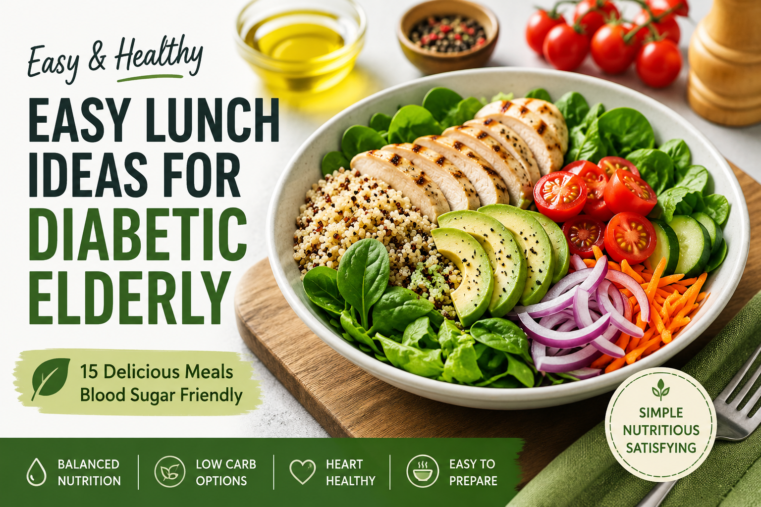 Easy Lunch Ideas for Diabetic Elderly Adults