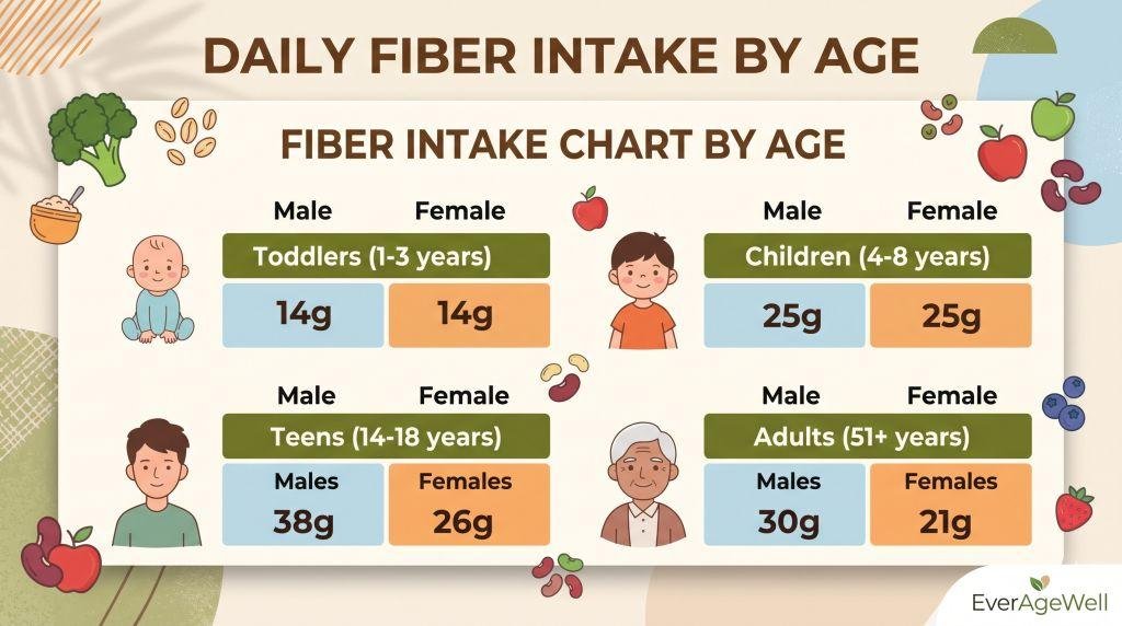 Fiber Intake Chart by Age