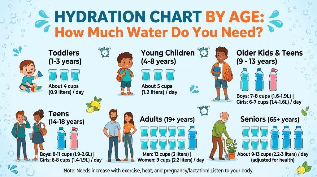 Hydration Chart by Age