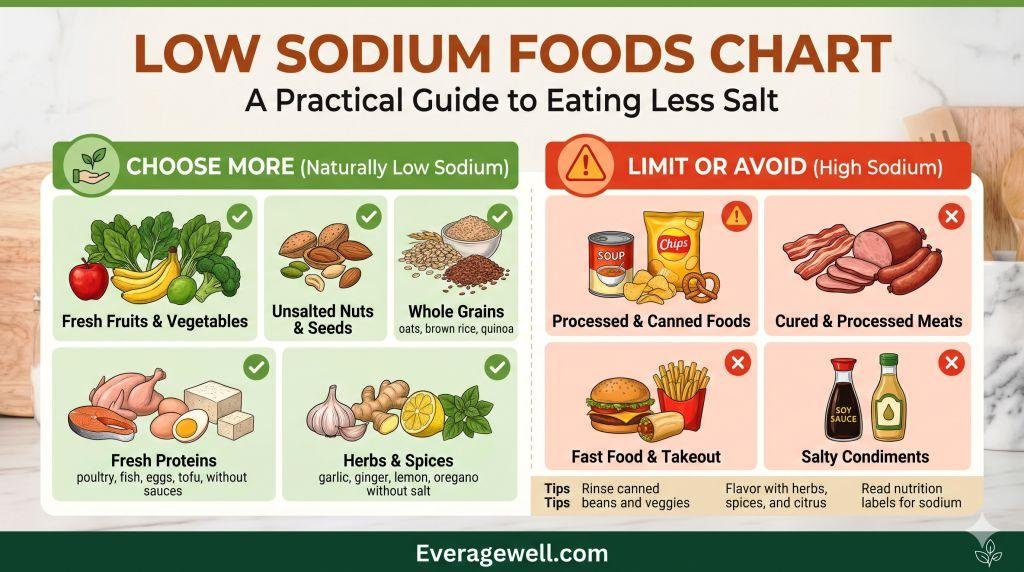 Low Sodium Foods Chart