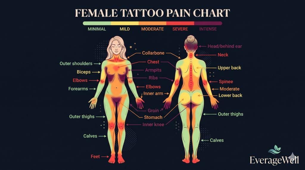 tattoo pain chart female